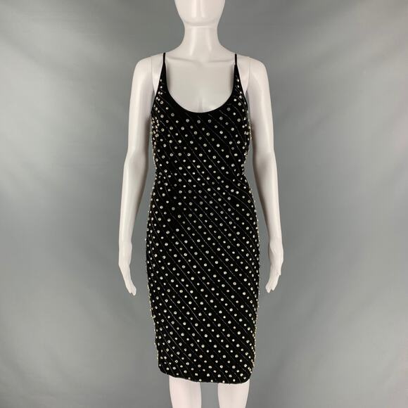 Retrofete Dresses & Skirts - RETROFETE Size S Black Polyester Beaded Shift Dress